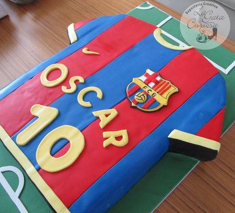 TARTA FONDANT CAMISETA DEL BARÇA PARA OSCAR TARTA FONDANT CAMISETA DEL BARÇA PARA OSCAR