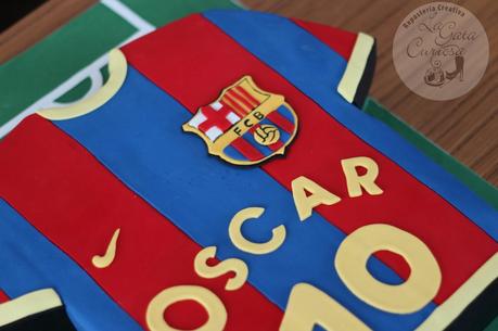 TARTA FONDANT CAMISETA DEL BARÇA PARA OSCAR TARTA FONDANT CAMISETA DEL BARÇA PARA OSCAR