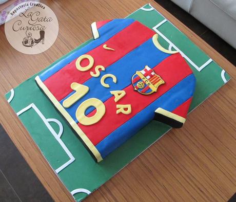 TARTA FONDANT CAMISETA DEL BARÇA PARA OSCAR TARTA FONDANT CAMISETA DEL BARÇA PARA OSCAR