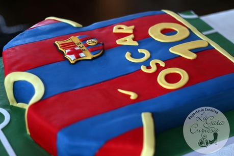 TARTA FONDANT CAMISETA DEL BARÇA PARA OSCAR TARTA FONDANT CAMISETA DEL BARÇA PARA OSCAR