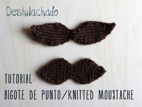 Tutorial: bigotes de punto para disfrazarse en Carnaval / Tutorial: knitted moustaches for Carnival costume