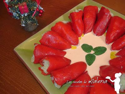 Pimientos del piquillo rellenos de bacalao Pimientos del piquillo rellenos de bacalao