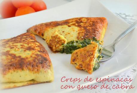 Crepes rellenos de espinacas con jamón serrano y queso. Crepes rellenos de espinacas con jamón serrano y queso.