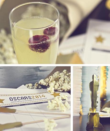 ver la gala de los oscars en casa, bebida con alcohol coctel con cava