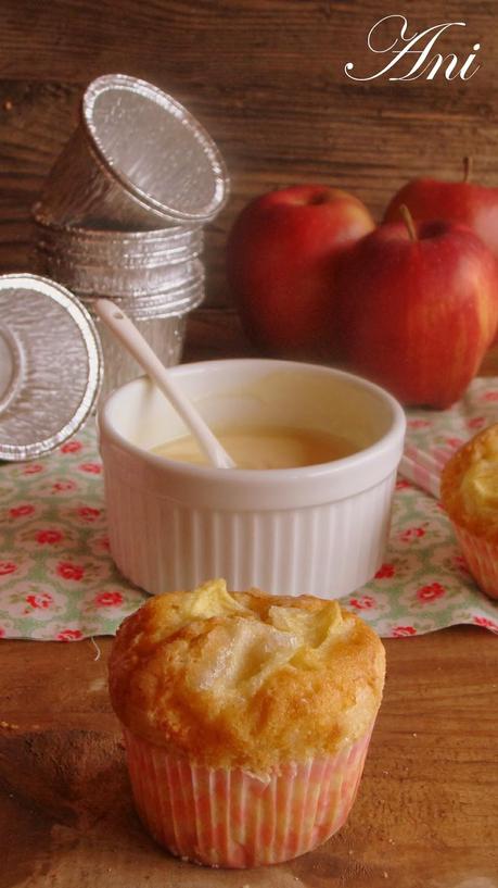 Magdalenas de manzana y crema pastelera