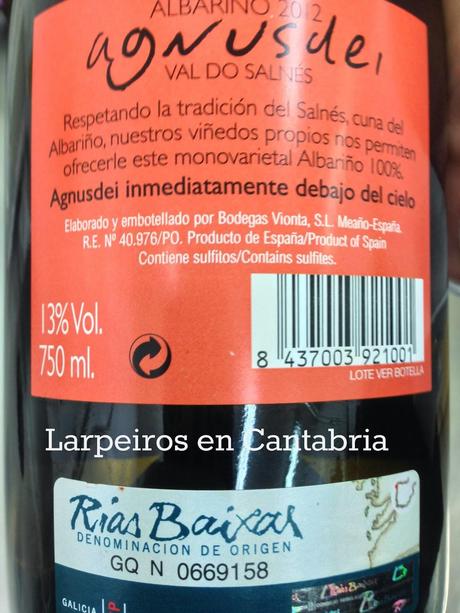 Vino Blanco Agnus Dei 2012: Sorpresa agradable Vino Blanco Agnus Dei 2012: Sorpresa agradable