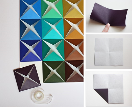 DIY....DECORAR LA PARED CON MURALES DE ORIGAMI