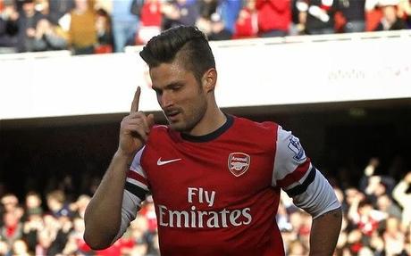 Giroud celebra uno de sus goles Oliver Giroud