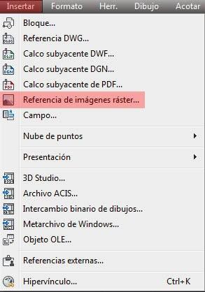 Insertar una imagen en Autocad Insertar una imagen en Autocad