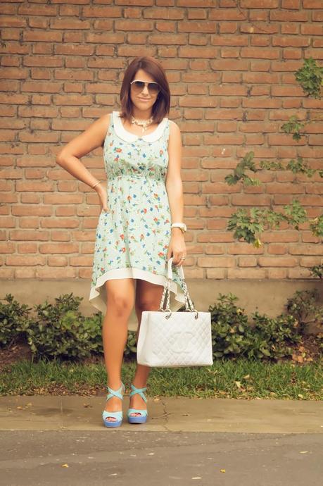 Mis looks Vestido Asimétrico Wasabi Mis looks, Vestido, estampado, cartera, Chanel, Verano, Zapatos Mouna, Patty Arata Blog, Fashion, Blogger