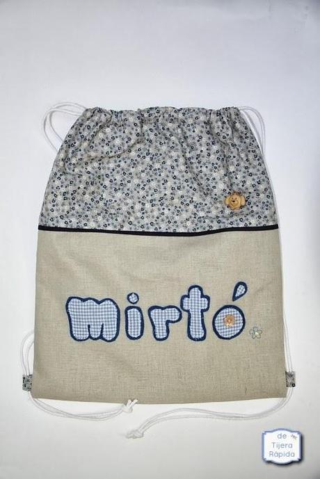 Bolsa con florecitas para una flor Mochila para guardería