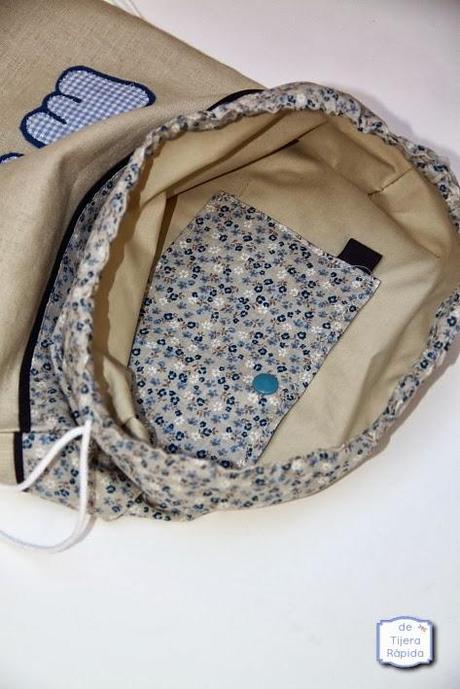 Bolsa con florecitas para una flor Mochila para guardería