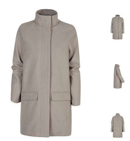 ABRIGO CUELLO CHIMENEA DE BLANCO ABRIGO CUELLO CHIMENEA DE BLANCO