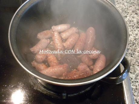 Garbanzos con salchichas Garbanzos con salchichas