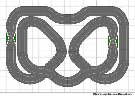 Nº 1270. Modificación del circuito del post anterior pasándolo de 3 alturas a casi plano. Nº 1270. Modificación del circuito del post anterior pasándolo de 3 alturas a casi plano.