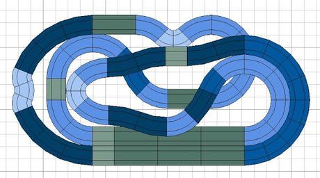 Nº 1261. Circuito scalextric en 2,39 x 1,21 en dos plantas muy compacto. Nº 1261. Circuito scalextric en 2,39 x 1,21 en dos plantas muy compacto.