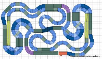 Nº 1240. Gran circuito scalextric intercambiable para 2 y 4 carriles Nº 1240. Gran circuito scalextric intercambiable para 2 y 4 carriles