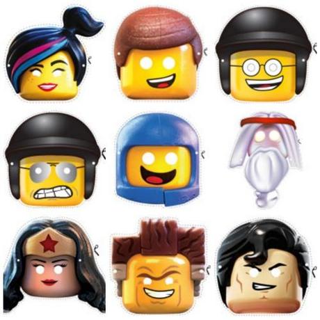 Máscaras de carnaval de la Lego pelicula para un disfraz de Emmet