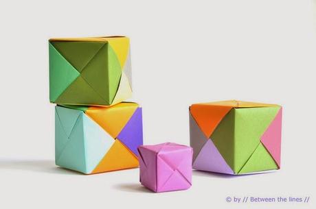kilika hecho a mano origami cubo
