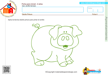 Técnica dáctilo-pintura 2 años – Aprestamiento 04 Aprestamiento 2 años - dactilo-pintura