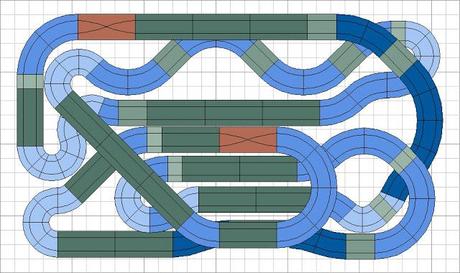 Montaje nº 86. Circuito con zonas de frenada. Montaje nº 86. Circuito con zonas de frenada.