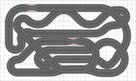 Montaje nº 86. Circuito con zonas de frenada. Montaje nº 86. Circuito con zonas de frenada.