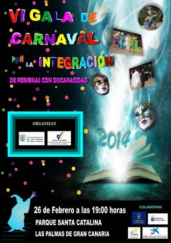 La VI Gala de Carnaval por la integración de personas con discapacidad hoy en el Ayuntamiento de Las Palmas de Gran Canaria
