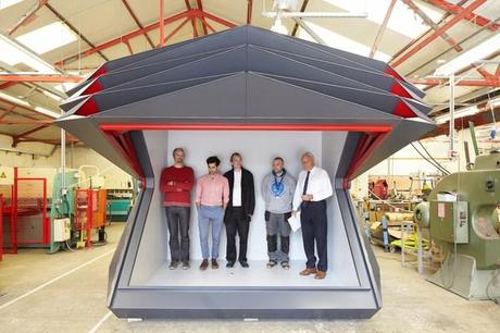 Make crea Kiosks: flexibles y transportables quioscos de origami invaden Canary Wharf. 18 kiosk make