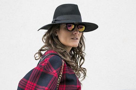 PERFECT TARTAN CAPE OUTFITS, black, tartan ,cape, zara studio, bohochic, hat, ripped jeans, topshop, 41 eyewear, seen, gafas de terciopelo, cristina blanco, spanish fashion blog, guia de estilo, guiadeestilo