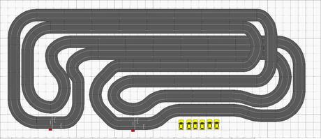 Nº 1282 al 1284. Scalextric de 4 carriles muy compactos en 4,00 x 1,60 Nº 1282 al 1284. Scalextric de 4 carriles muy compactos en 4,00 x 1,60