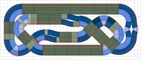 Nº 1282 al 1284. Scalextric de 4 carriles muy compactos en 4,00 x 1,60 Nº 1282 al 1284. Scalextric de 4 carriles muy compactos en 4,00 x 1,60