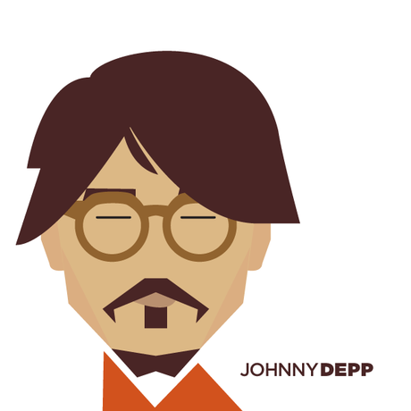 Ilustración Johnny Depp realizada por Jag Nagra