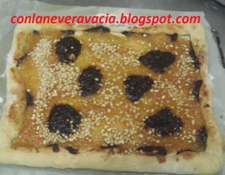conlaneveravacia.blogpspot.com PIZZA DE MERMELADA Y CHOCOLATE