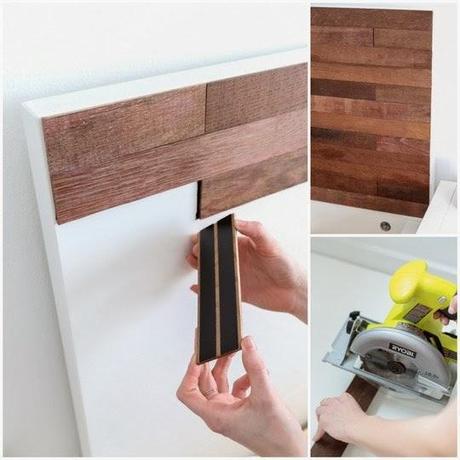 DIY CABECERO: Cómo se hace un cabecero de laminas de madera adhesivas