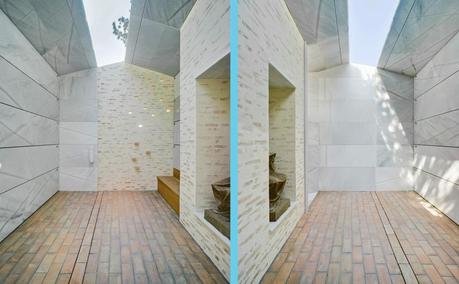 Panteón familiar: un patio íntimo abierto al cielo interior