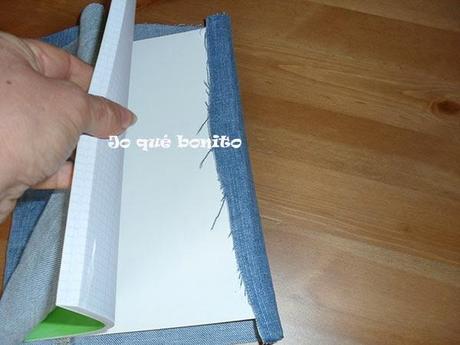 Cuaderno forrado con tela vaquera Cuaderno forrado con tela vaquera