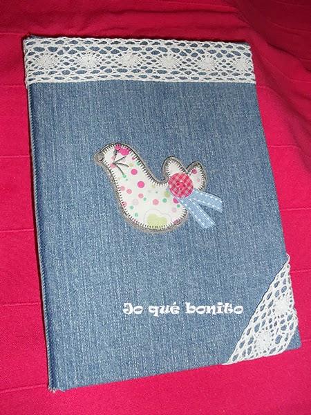 Cuaderno forrado con tela vaquera Cuaderno forrado con tela vaquera