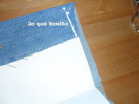 Cuaderno forrado con tela vaquera Cuaderno forrado con tela vaquera