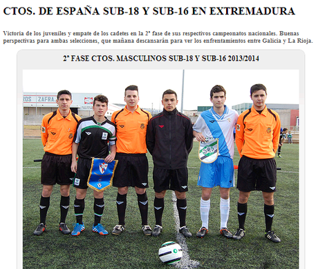 Resumen de partidos y fotos de las Sub-16 y Sub-18 de Galicia y Extremadura Resumen de partidos y fotos de las Sub-16 y Sub-18 de Galicia y Extremadura