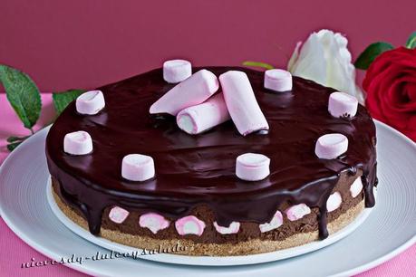 TARTA DE NUBES (MARSHMALLOWS) Y MOUSSE DE CHOCOLATE TARTA DE NUBES (MARSHMALLOWS) Y MOUSSE DE CHOCOLATE