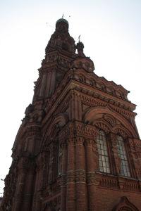 Torre del campanario Teófano en el centro de Kazan