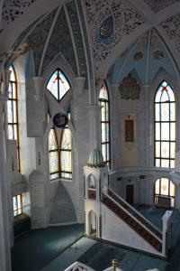 Interior mezquita del Kremlin en Kazan, Kol-Sarif