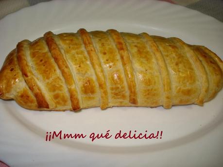 SOLOMILLO DE CERDO IBÉRICO RELLENO DE PATÉ EN HOJALDRE SOLOMILLO DE CERDO IBÉRICO RELLENO DE PATÉ EN HOJALDRE