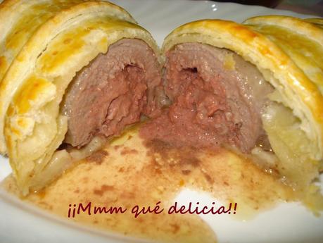 SOLOMILLO DE CERDO IBÉRICO RELLENO DE PATÉ EN HOJALDRE SOLOMILLO DE CERDO IBÉRICO RELLENO DE PATÉ EN HOJALDRE