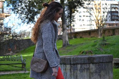 touch of orange grey coat