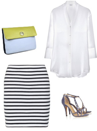 VipandSmart Look navy con blusa blanca VipandSmart Look navy con blusa blanca