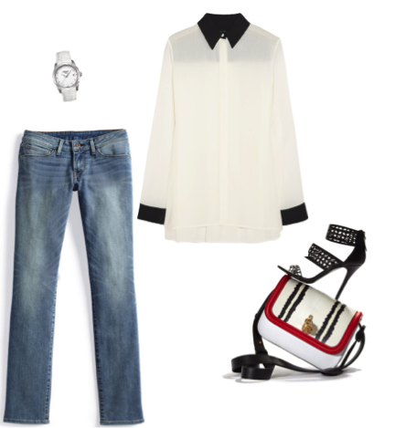 VipandSmart Look jeans con blusa blanca VipandSmart Look jeans con blusa blanca