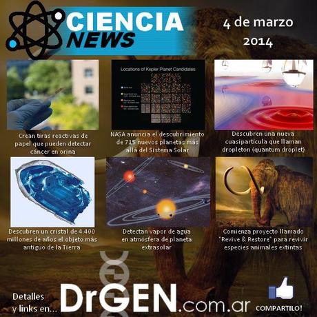 ciencia noticias Ciencia News #4   4 de marzo 2014