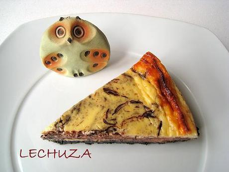 TARTA DE QUESO MARMOLEADA CON CHOCOLATE (CHOCOLATE CHEESECAKE) TARTA DE QUESO CHOCOLATEADA (3)