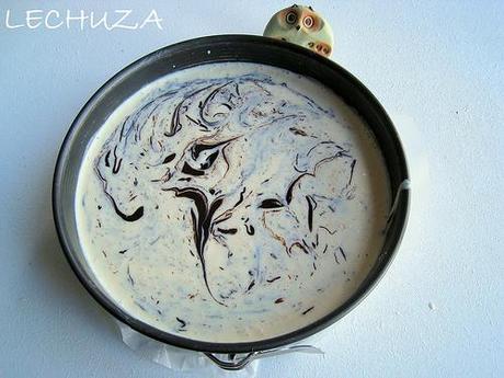 TARTA DE QUESO MARMOLEADA CON CHOCOLATE (CHOCOLATE CHEESECAKE) TARTA DE QUESO CHOCOLATEADA (16)